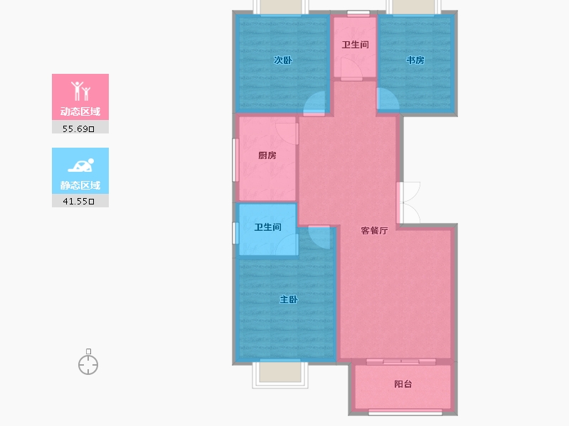 河北省-邢台市-中央公元-87.54-户型库-动静分区