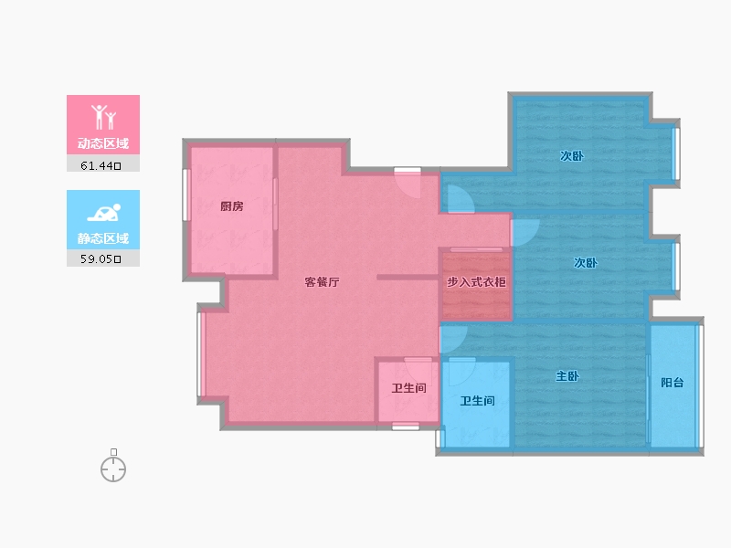 上海-上海市-夏阳湖国际花园东区-110.18-户型库-动静分区