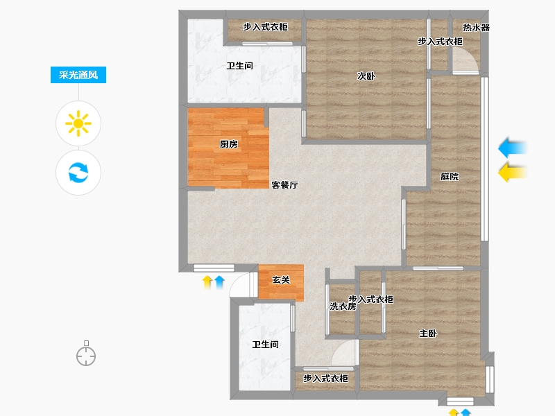 California-Orange-Hillsborough Park-86.80-户型库-采光通风