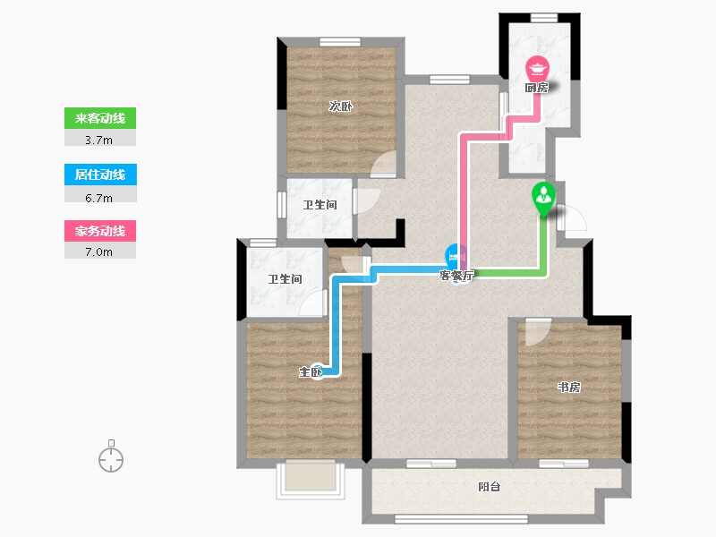 江苏省-无锡市-北控雁栖湖-98.00-户型库-动静线