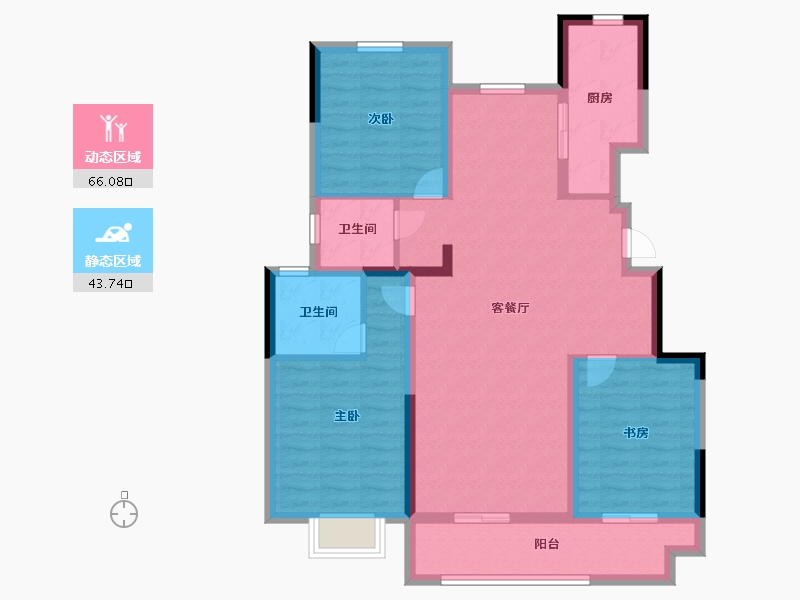 江苏省-无锡市-北控雁栖湖-98.00-户型库-动静分区