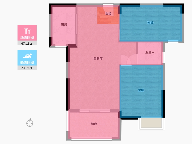 湖北省-武汉市-御湖园-65.31-户型库-动静分区