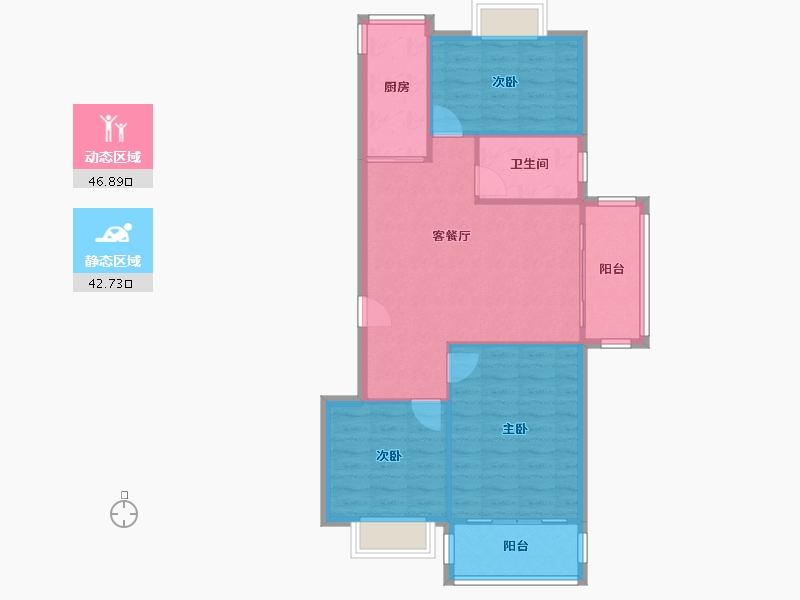 上海-上海市-盛宅新村-81.96-户型库-动静分区