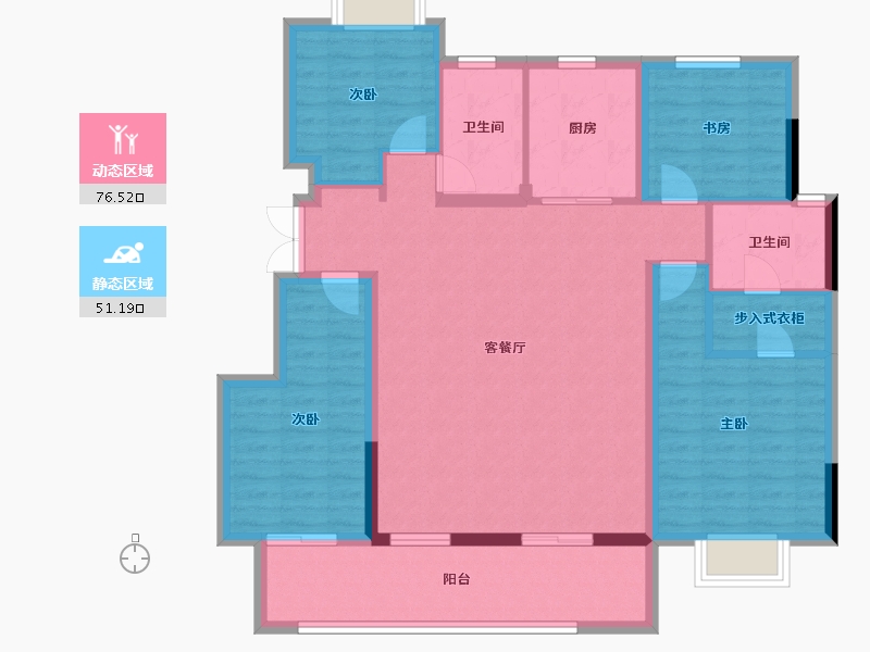 浙江省-丽水市-松溪溪语-115.00-户型库-动静分区