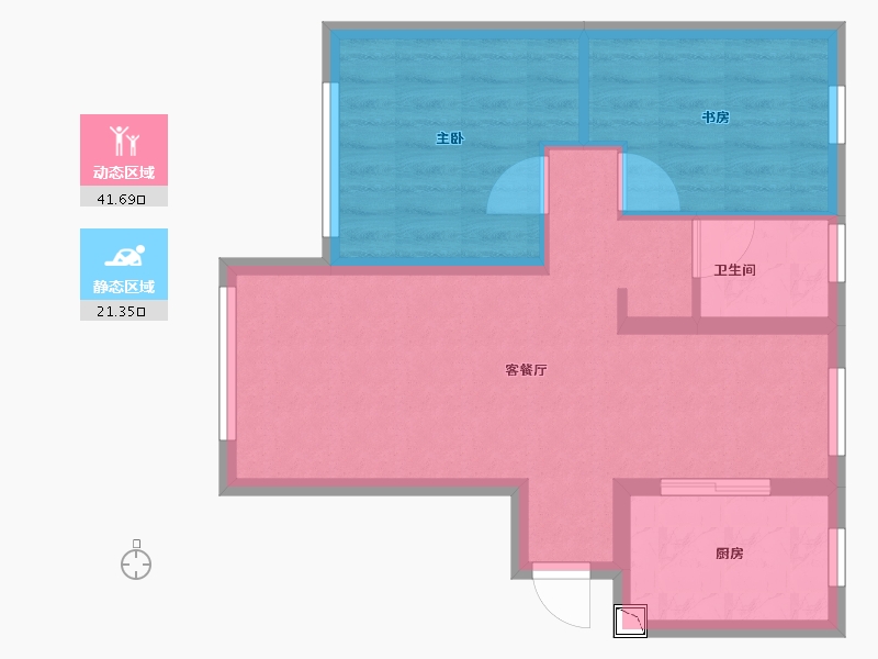 上海-上海市-听民路-56.00-户型库-动静分区