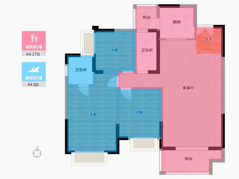 四川省-成都市-梵悦里-97.36-户型库-动静分区