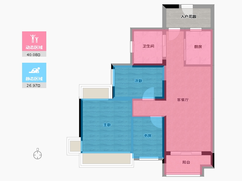 广东省-广州市-万科城-63.45-户型库-动静分区