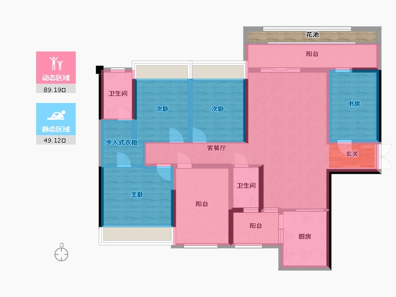 广西壮族自治区-贵港市-鑫炎・凤凰城-126.80-户型库-动静分区