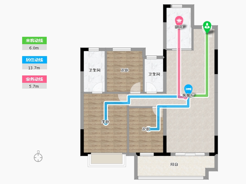 湖北省-咸宁市-金海城-91.33-户型库-动静线