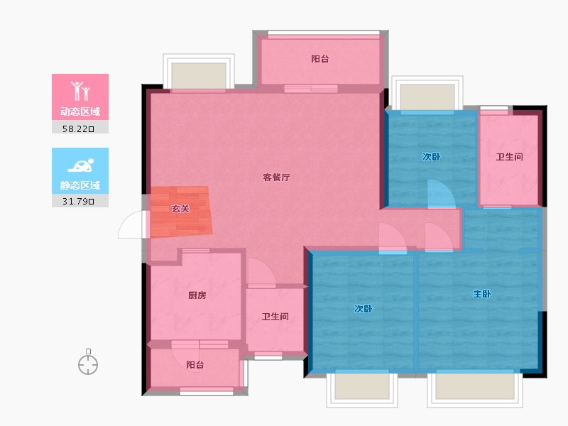 四川省-成都市-翰林学府-80.46-户型库-动静分区