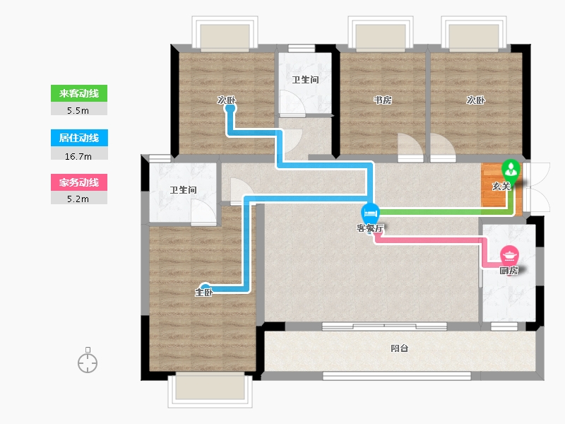 四川省-成都市-翰林学府-102.90-户型库-动静线