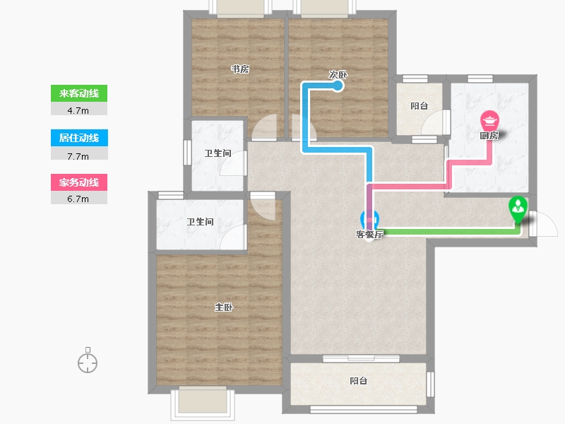 安徽省-宿州市-恒馨印象-101.71-户型库-动静线