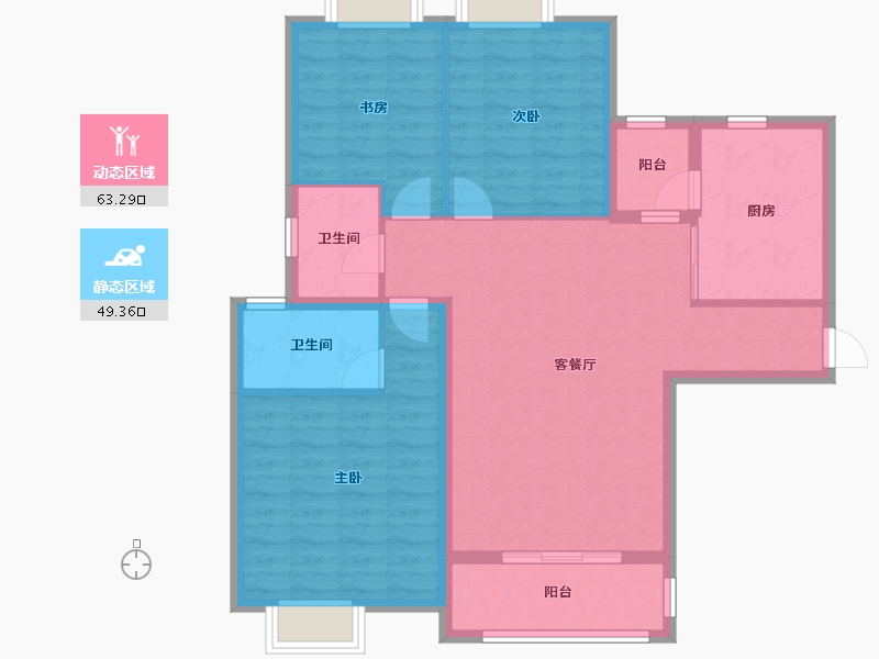 安徽省-宿州市-恒馨印象-101.71-户型库-动静分区