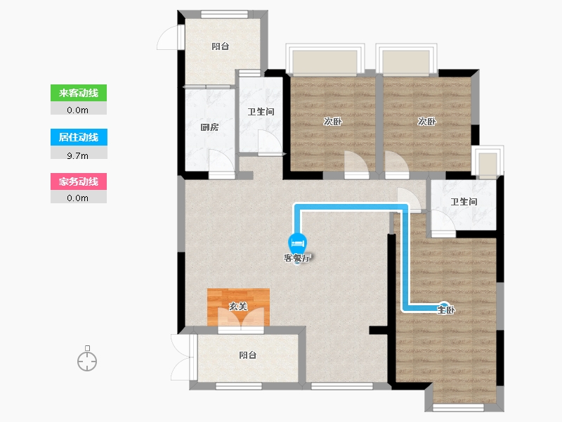 四川省-成都市-金沙宸宇公馆-96.03-户型库-动静线