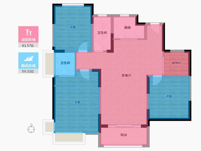 江西省-上饶市-紫阳东升府-100.34-户型库-动静分区