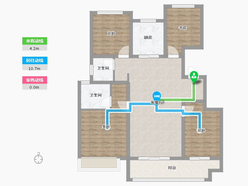 陕西省-西安市-西安孔雀城-99.00-户型库-动静线