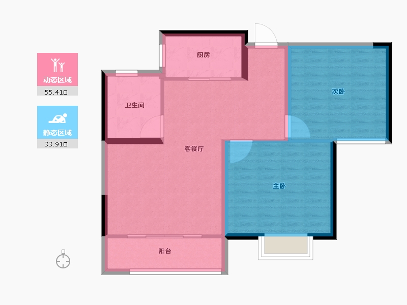 江苏省-常州市-幸福城北苑-81.00-户型库-动静分区