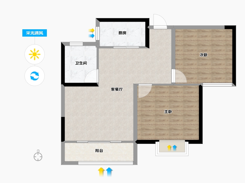 江苏省-常州市-幸福城北苑-81.00-户型库-采光通风