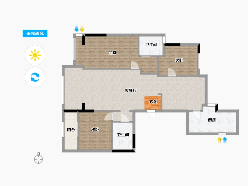 浙江省-温州市-海上明月-120.82-户型库-采光通风