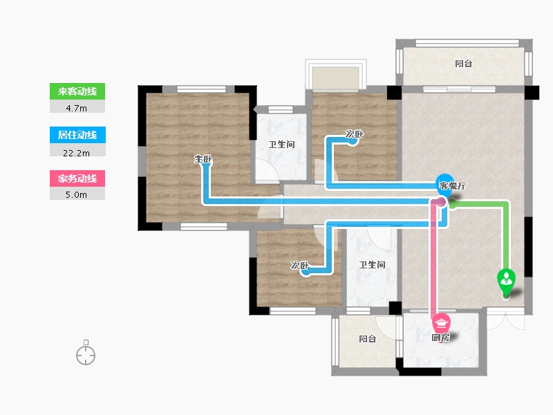 湖北省-宜昌市-悦湖华庭-85.93-户型库-动静线