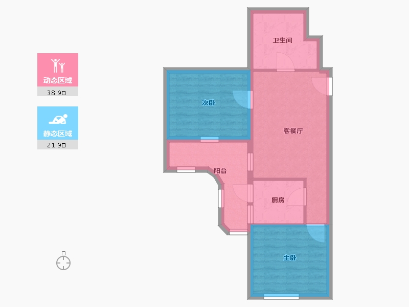 北京-北京市-广安门外大街10号楼-53.42-户型库-动静分区