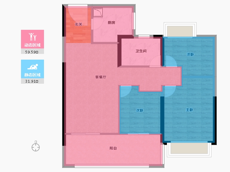 安徽省-合肥市-�嘣猛�-82.40-户型库-动静分区