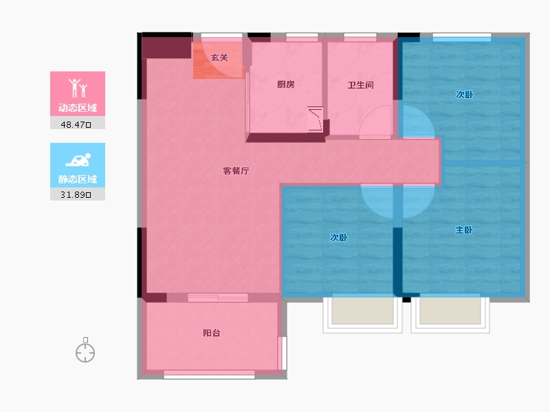 湖北省-武汉市-�吃没�府-71.20-户型库-动静分区