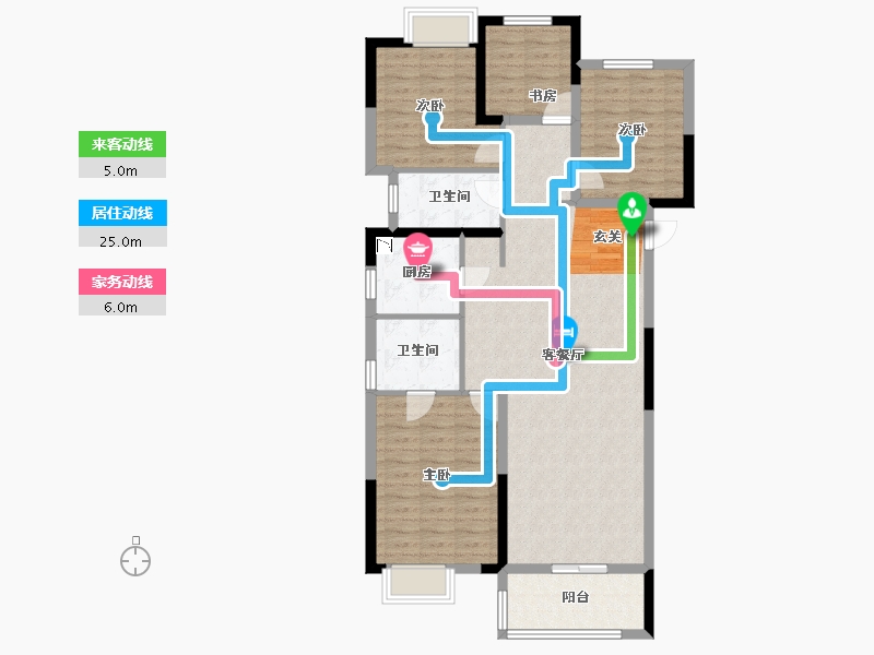 湖北省-武汉市-翡翠中心・润玺-108.05-户型库-动静线