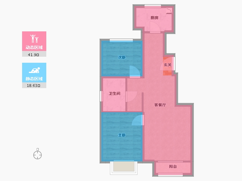 北京-北京市-和悦春风-53.25-户型库-动静分区