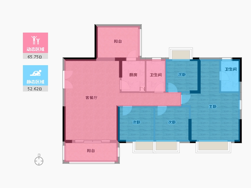 广东省-佛山市-德江御府-106.59-户型库-动静分区