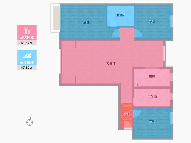 河北省-邢台市-浩顺壹号院-100.00-户型库-动静分区