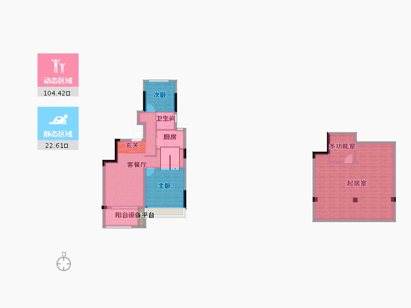 浙江省-杭州市-杭州江山风华(北区)-115.67-户型库-动静分区