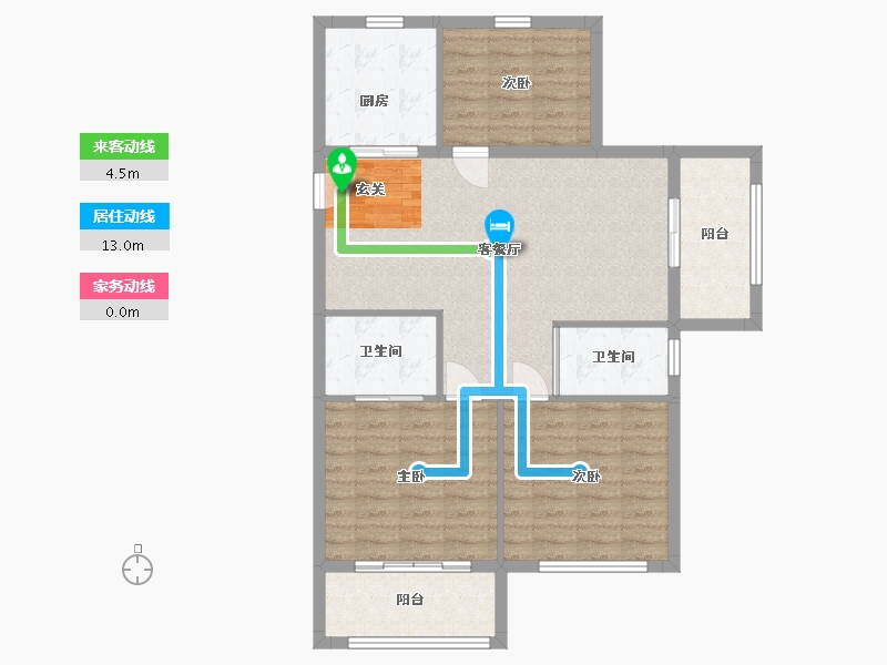 浙江省-杭州市-世茂西西湖-90.48-户型库-动静线