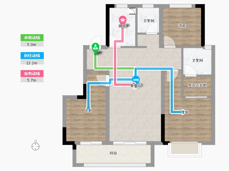 安徽省-蚌埠市-奥园誉府-80.62-户型库-动静线