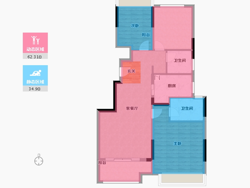 广东省-佛山市-金地翠园-87.01-户型库-动静分区