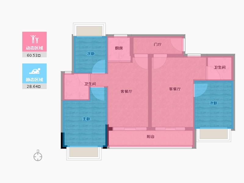 青海省-海南藏族自治州-衍宏海港小镇-80.01-户型库-动静分区