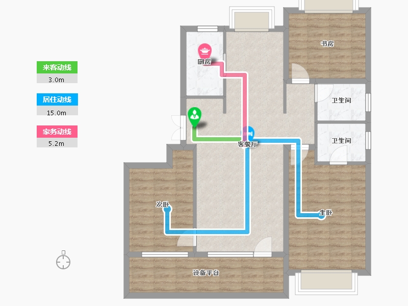 黑龙江省-哈尔滨市-御湖壹号-97.62-户型库-动静线