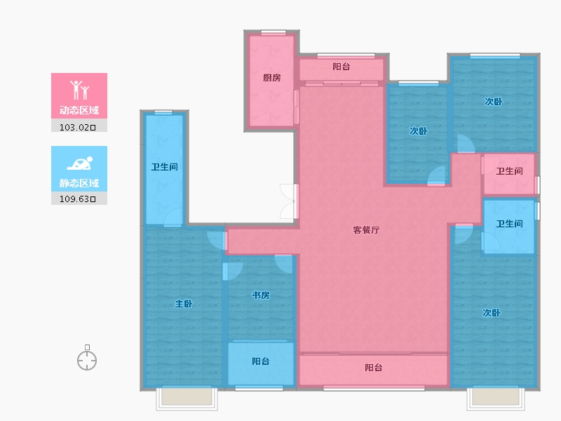 山东省-潍坊市-奥文公馆-194.17-户型库-动静分区