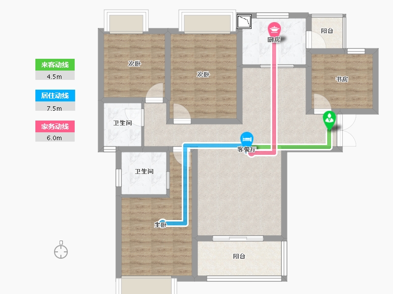 四川省-德阳市-保利国际城-94.94-户型库-动静线