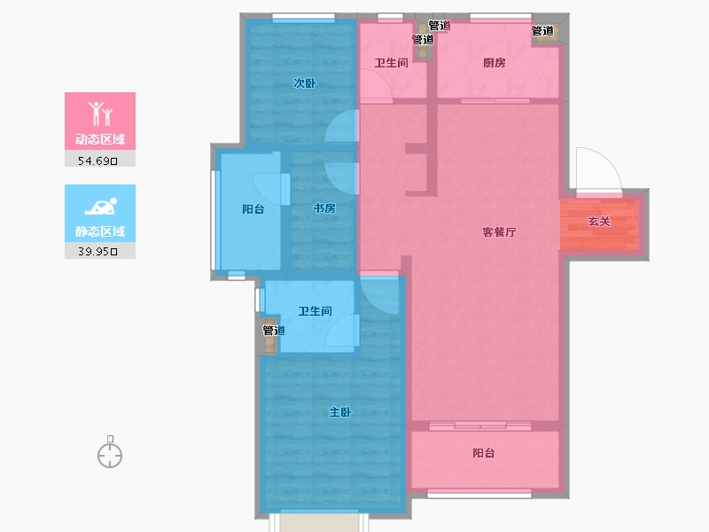 山东省-烟台市-中海燕矶听潮-85.00-户型库-动静分区