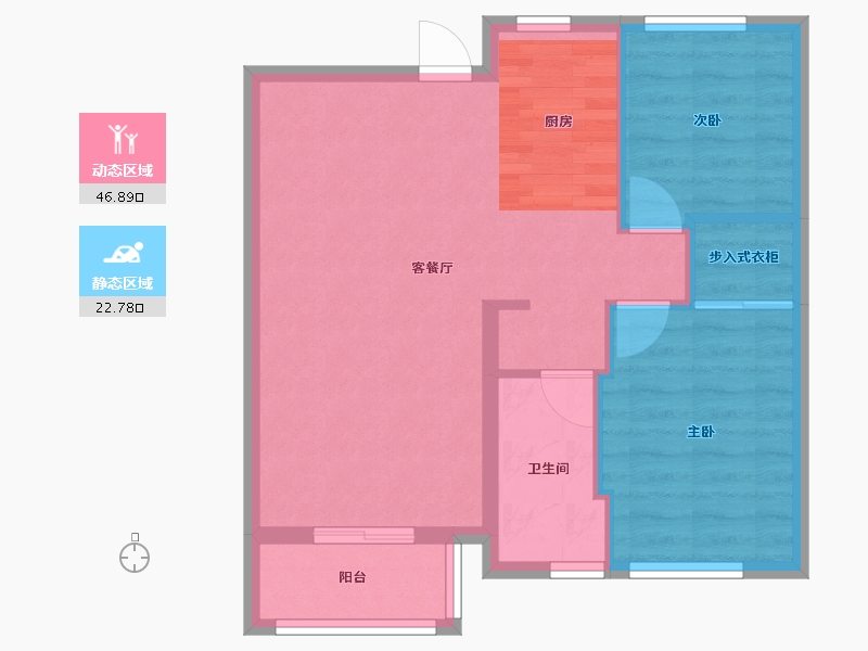 福建省-福州市-世茂海峡城-63.00-户型库-动静分区