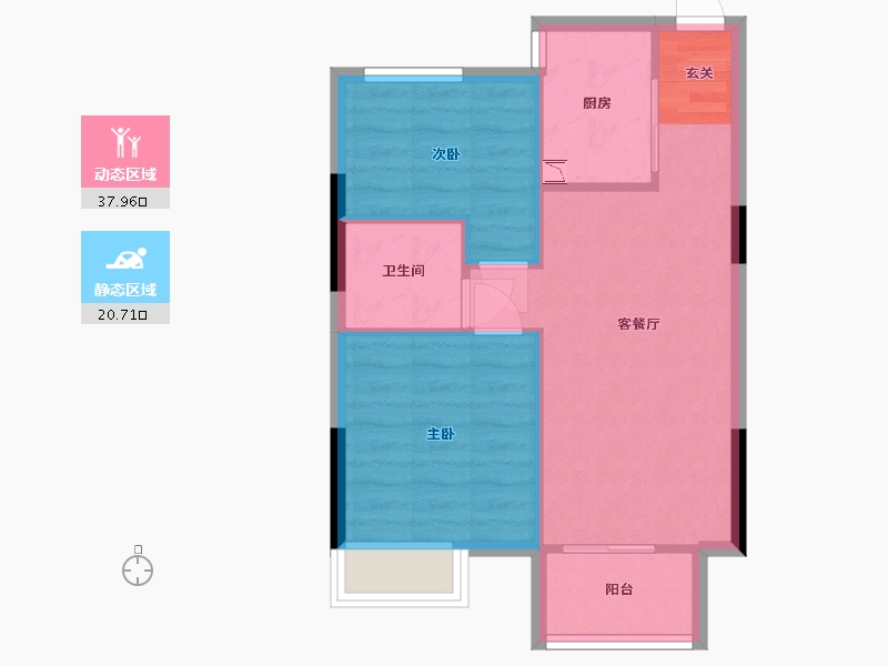 福建省-福州市-宏发御榕府-52.85-户型库-动静分区