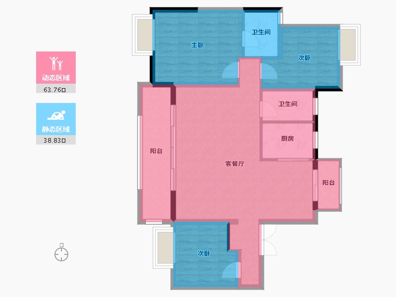 江西省-赣州市-佳兴锦园-92.49-户型库-动静分区