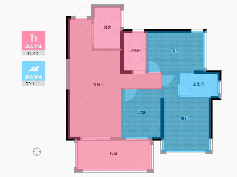 广西壮族自治区-南宁市-阳光城丽景湾-81.08-户型库-动静分区