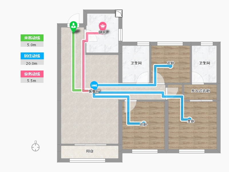 内蒙古自治区-赤峰市-首府壹号-73.21-户型库-动静线