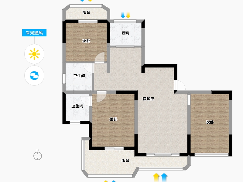 河南省-商丘市-联盟新城-104.26-户型库-采光通风