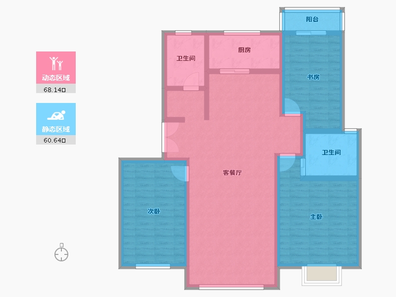 河南省-郑州市-九锦台-115.48-户型库-动静分区