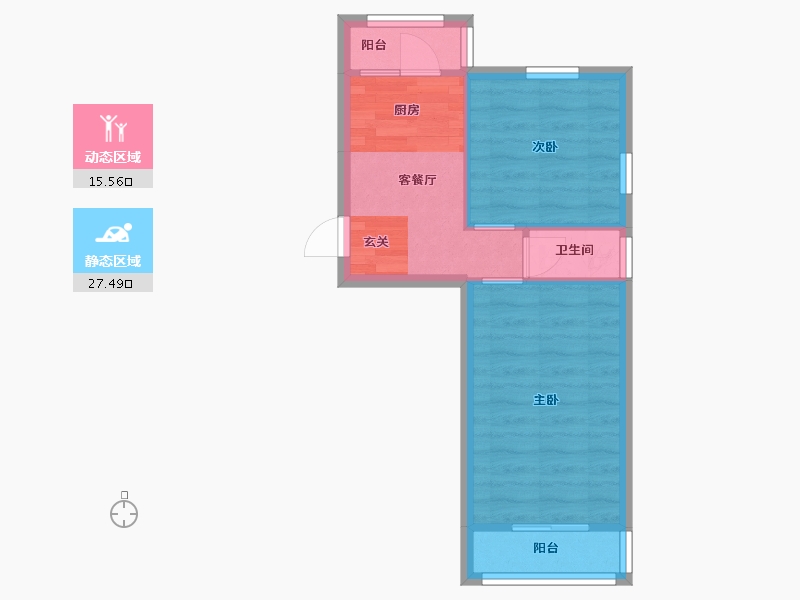 天津-天津市-淦江东里-38.17-户型库-动静分区