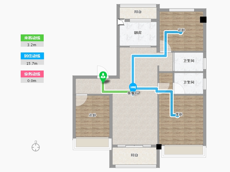 浙江省-绍兴市-碧桂园运河宸章-100.01-户型库-动静线