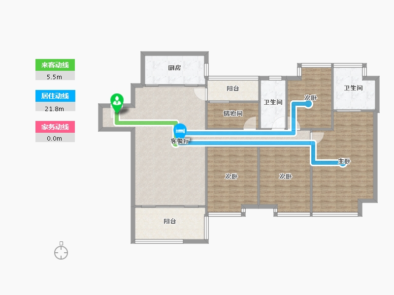 广东省-深圳市-百仕达花园四期东郡-134.27-户型库-动静线